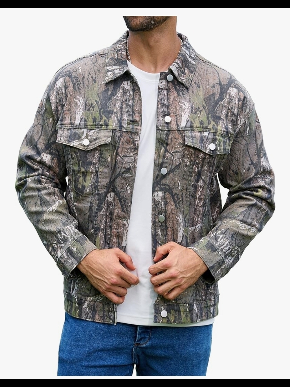 Nwt Xlarge Camo Jackets for Men Trucker Unlined Camouflage Coats Hunting Clothes